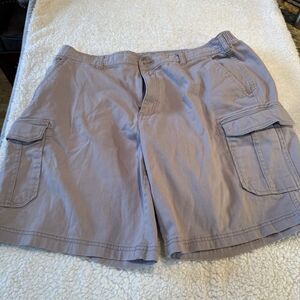 Berkley Jensen Cargo Shorts Mens Size 38 W Tan 6 Pockets Stretchy
